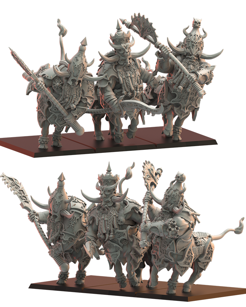 Taurukh Anointed (x3) - Bull Centaurs - TTRPG - Wargaming - Dungeons and Dragons