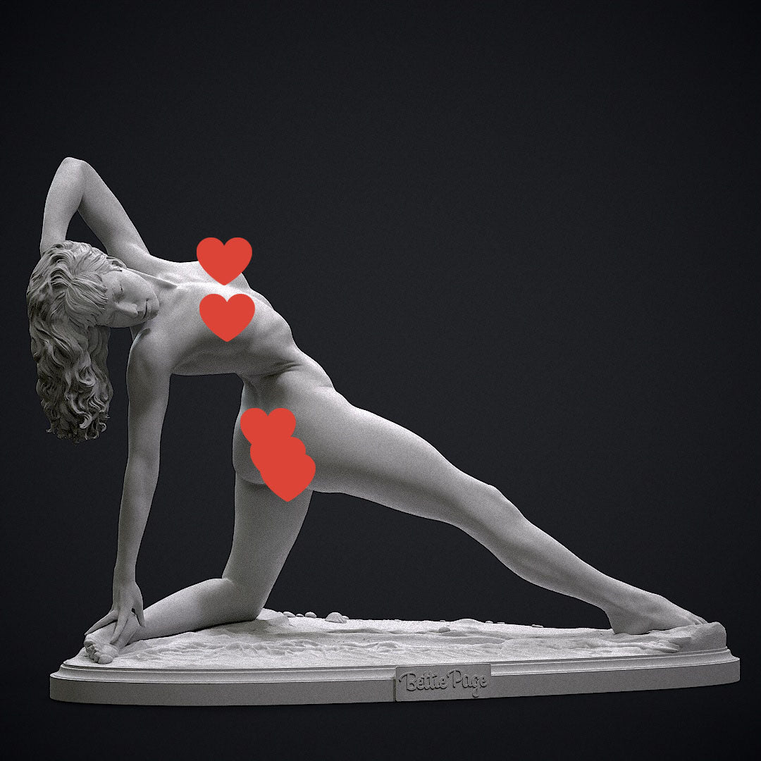 Bettie Page SFW/NSFW Sculpture(75mm to 500mm) - Unassembled/Unpainted/3D Print