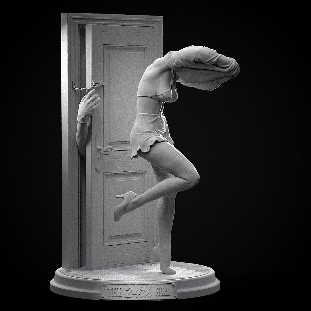 The 24th Girl Sculpture (75mm to 500mm) - Unassembled/Unpainted/3D Print