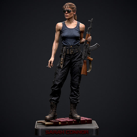 Sculpture de Sarah Connor (75 mm à 500 mm) - Non assemblée/Non peinte/Impression 3D