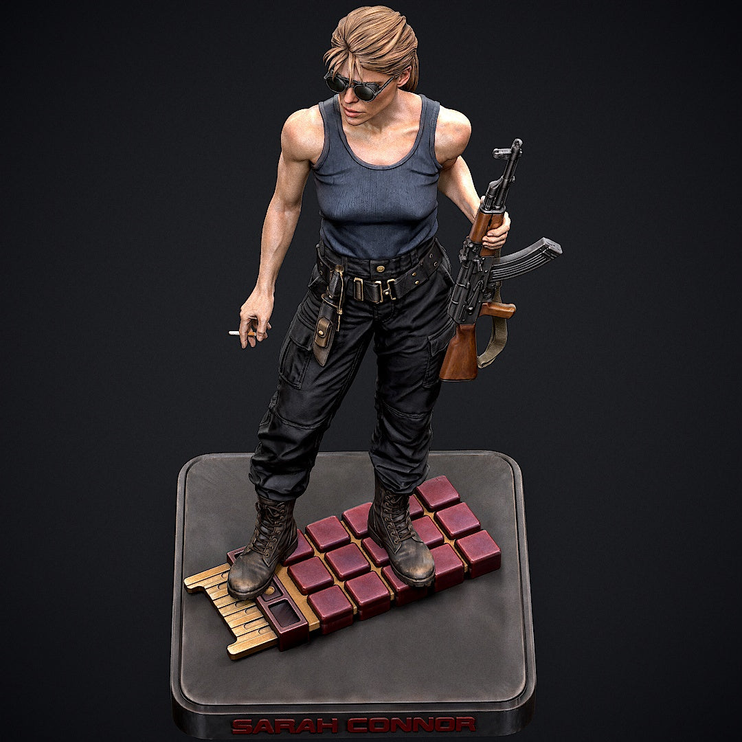 Sarah Connor Sculpture (75mm to 500mm) - Unassembled/Unpainted/3D Print