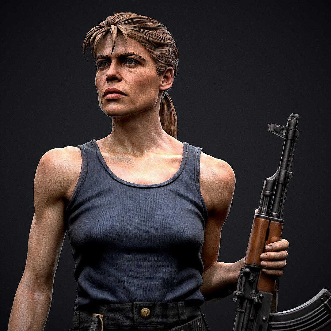 Sarah Connor Sculpture (75mm to 500mm) - Unassembled/Unpainted/3D Print