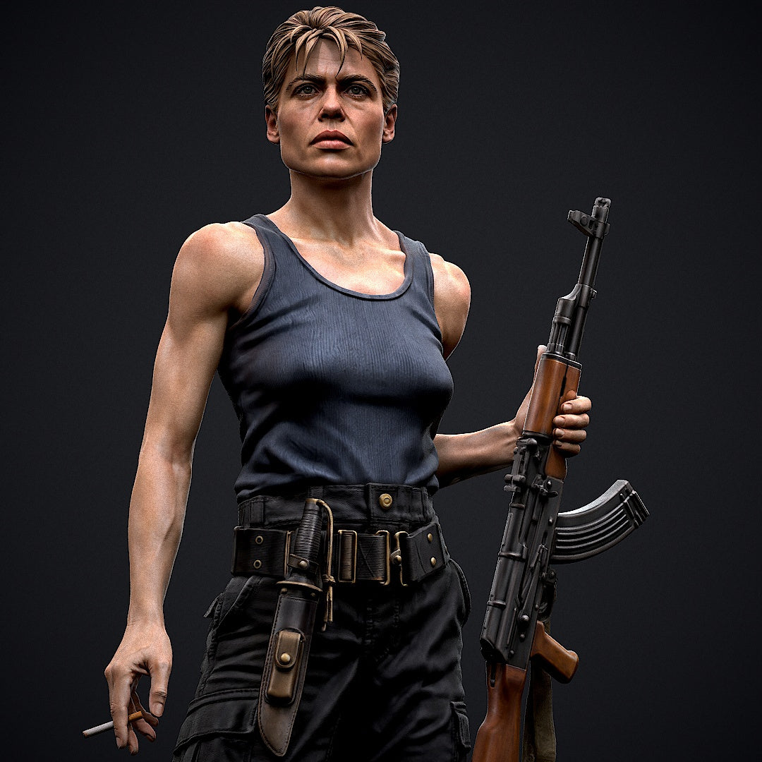 Sarah Connor Sculpture (75mm to 500mm) - Unassembled/Unpainted/3D Print