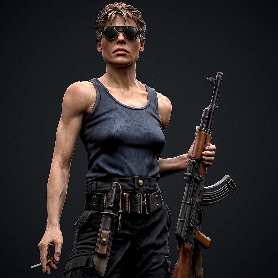 Sarah Connor Sculpture (75mm to 500mm) - Unassembled/Unpainted/3D Print