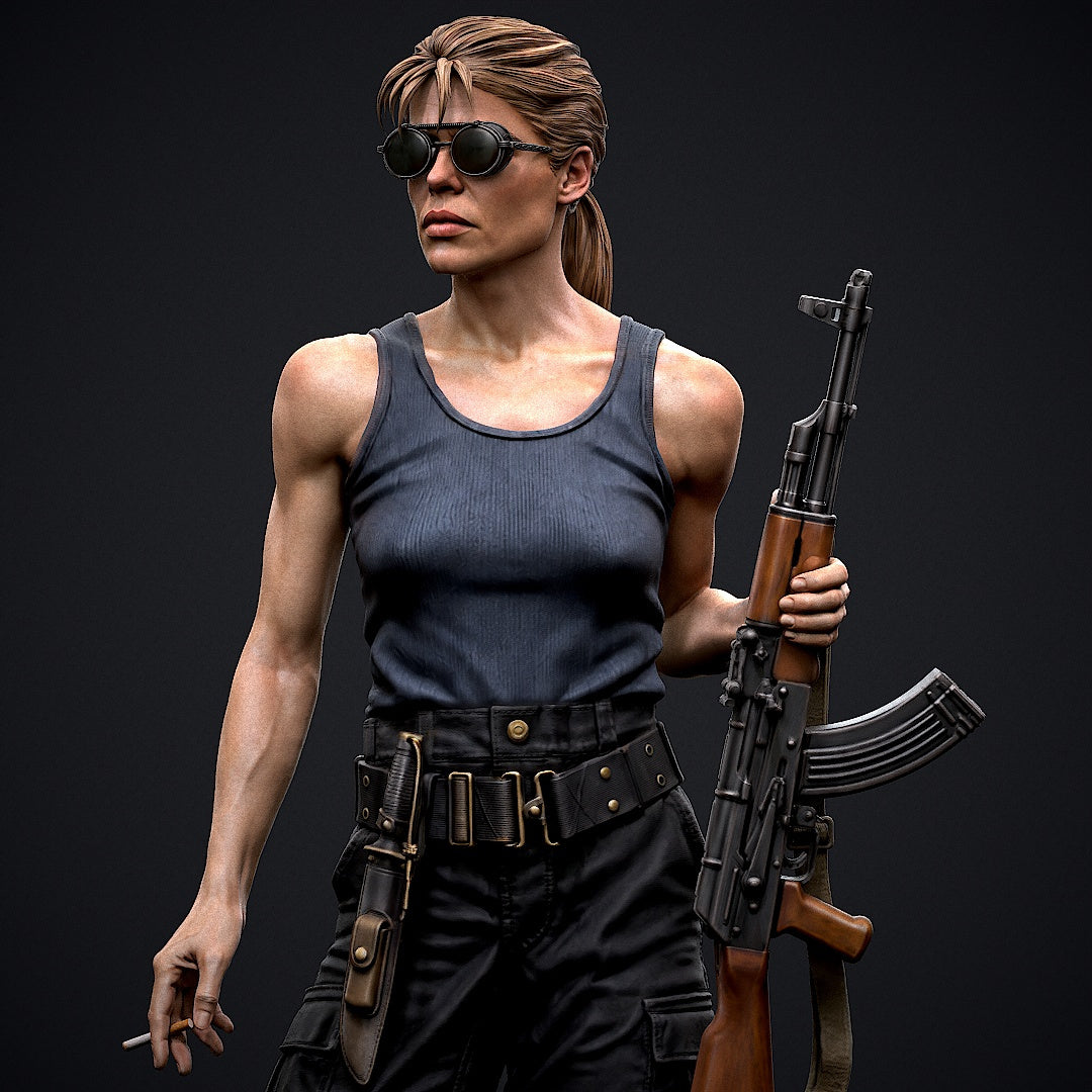 Sarah Connor Sculpture (75mm to 500mm) - Unassembled/Unpainted/3D Print
