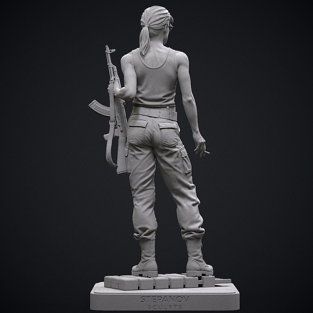 Sarah Connor Sculpture (75mm to 500mm) - Unassembled/Unpainted/3D Print