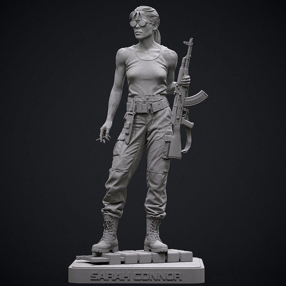 Sarah Connor Sculpture (75mm to 500mm) - Unassembled/Unpainted/3D Print