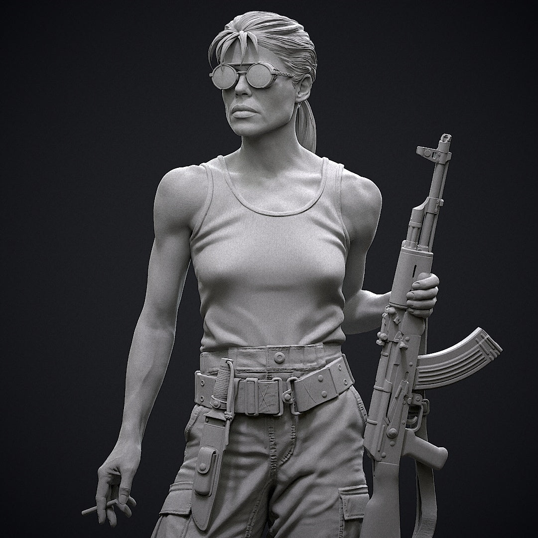 Sarah Connor Sculpture (75mm to 500mm) - Unassembled/Unpainted/3D Print
