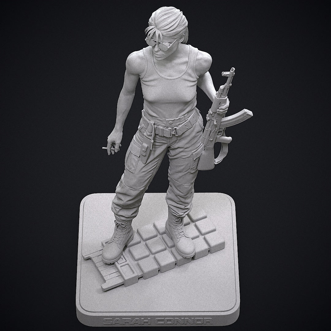 Sarah Connor Sculpture (75mm to 500mm) - Unassembled/Unpainted/3D Print