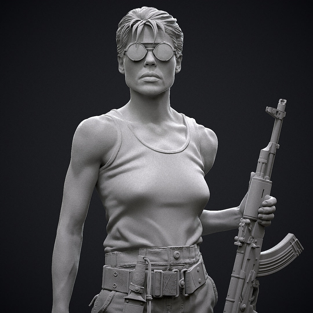Sarah Connor Sculpture (75mm to 500mm) - Unassembled/Unpainted/3D Print