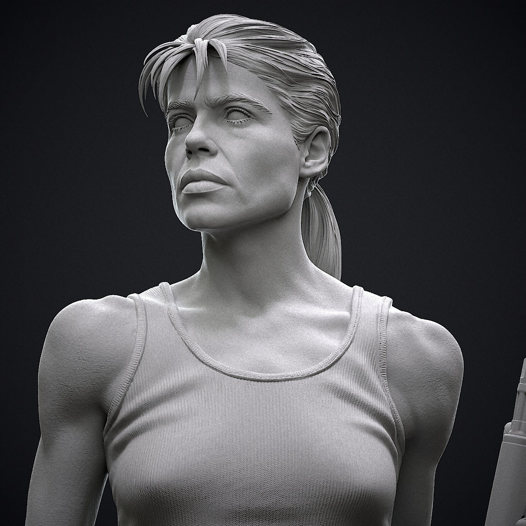 Sarah Connor Sculpture (75mm to 500mm) - Unassembled/Unpainted/3D Print