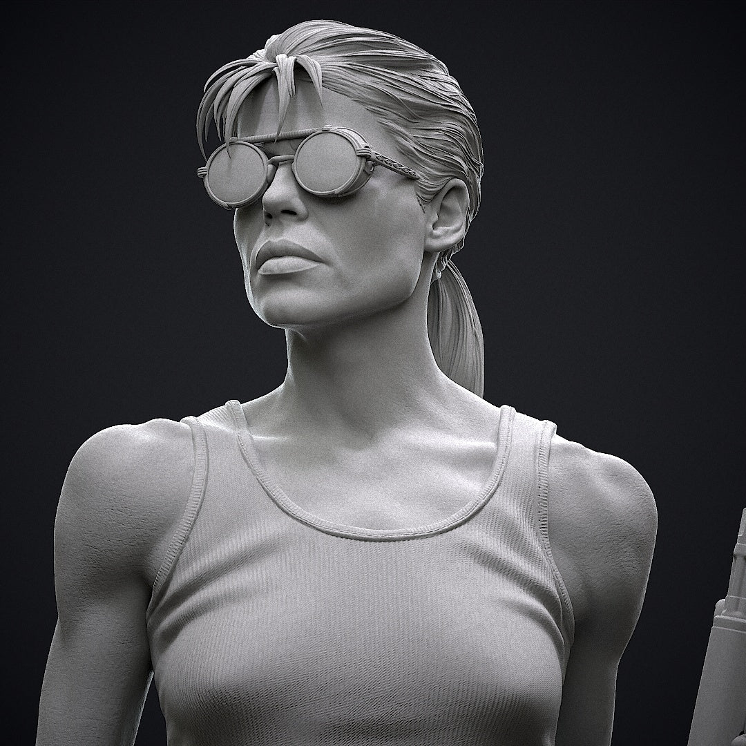 Sarah Connor Sculpture (75mm to 500mm) - Unassembled/Unpainted/3D Print