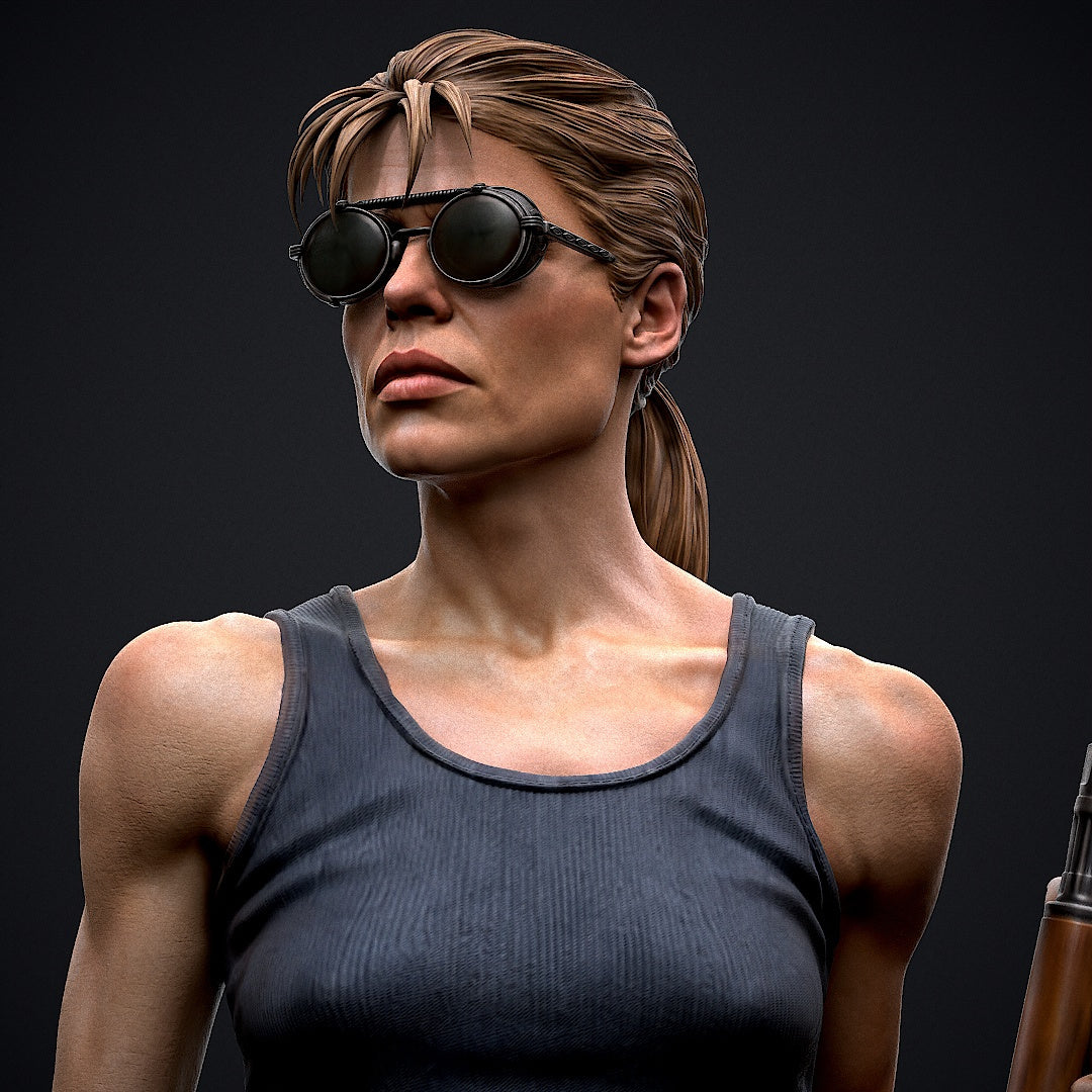 Sarah Connor Sculpture (75mm to 500mm) - Unassembled/Unpainted/3D Print