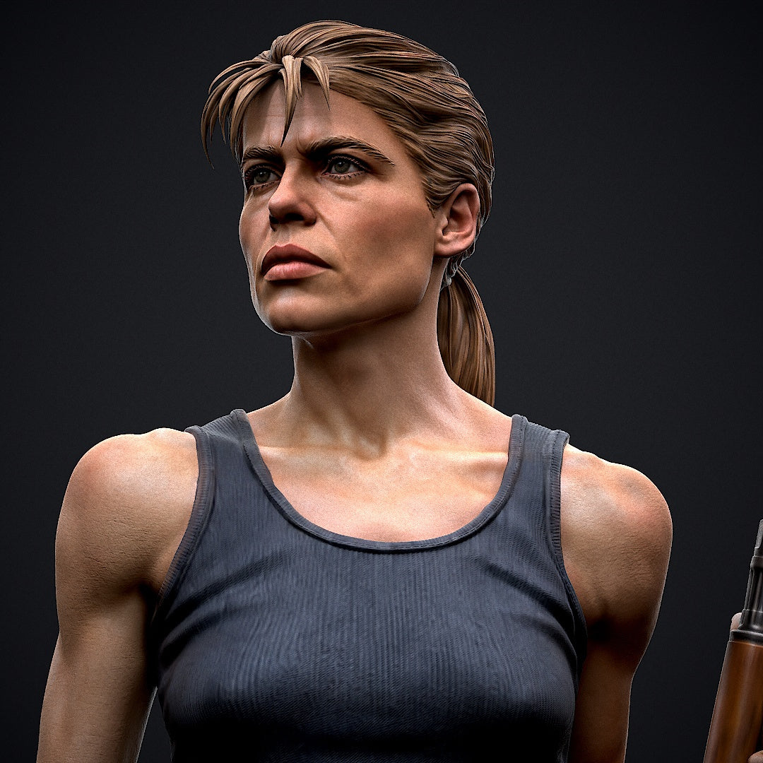 Sarah Connor Sculpture (75mm to 500mm) - Unassembled/Unpainted/3D Print