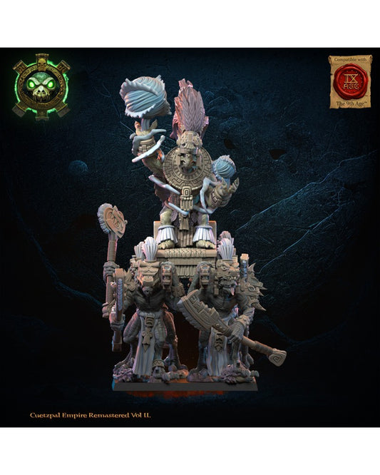 Tezcatlipoca, the Living God on Palanquin - Lizard-Men - TTRPG - Wargaming - Dungeons and Dragons