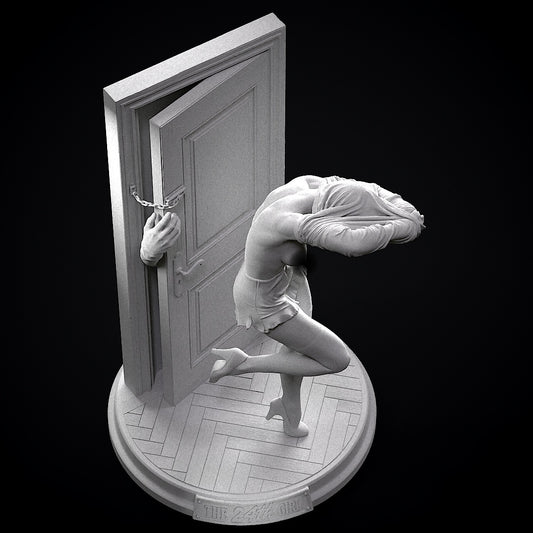 Sculpture NSFW « The 24th Girl » (75 mm à 500 mm) - Non assemblée/Non peinte/Impression 3D