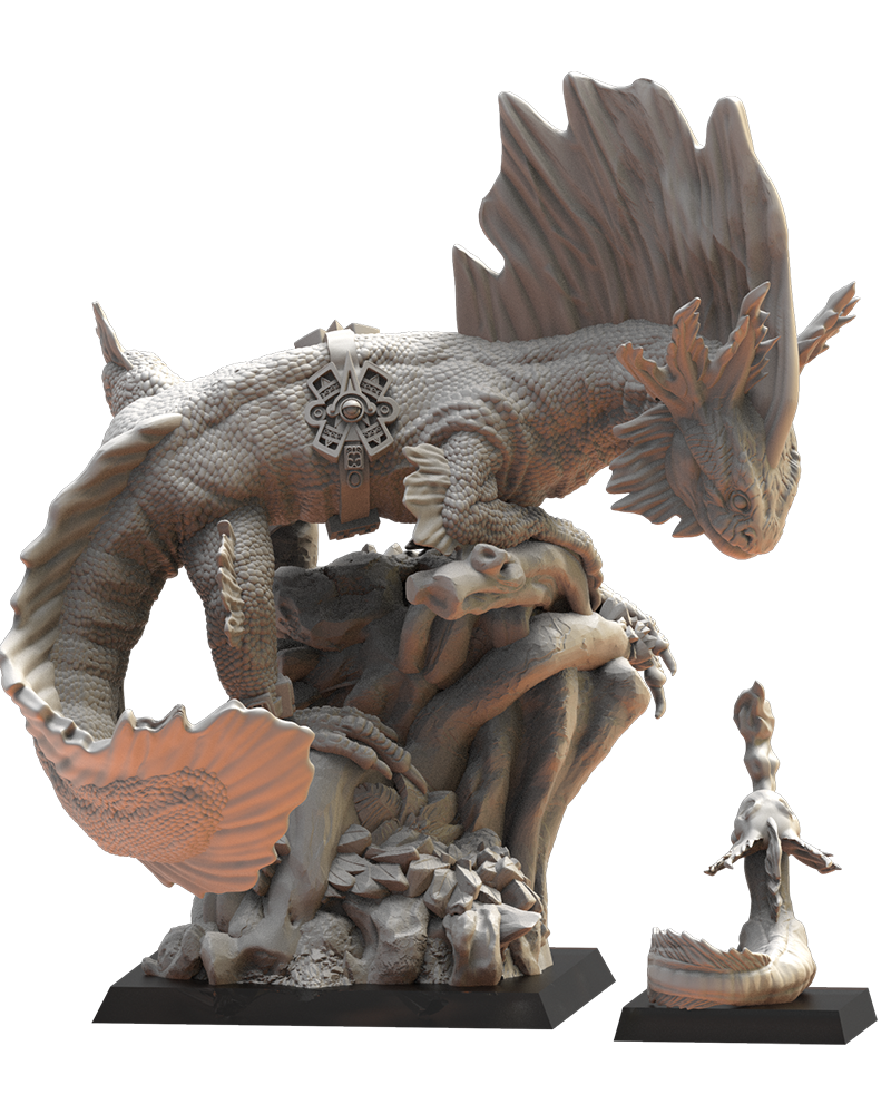 Tlemiahuatl and baby - Lizard-Men - TTRPG - Wargaming - Dungeons and Dragons