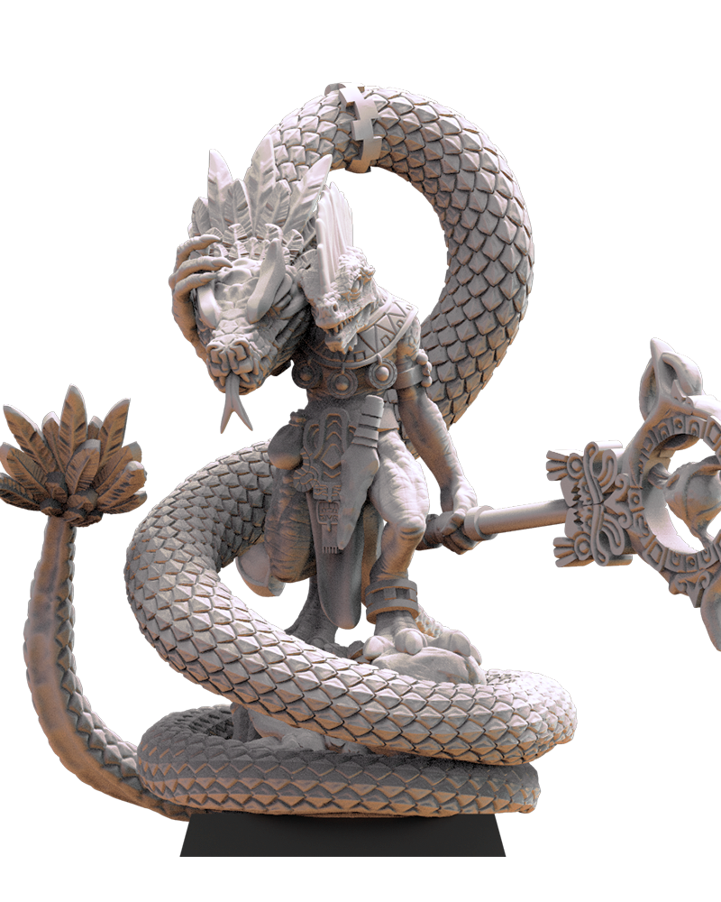 Tonatiuh, Coatl whisperer - Lizard-Men - TTRPG - Wargaming - Dungeons and Dragons