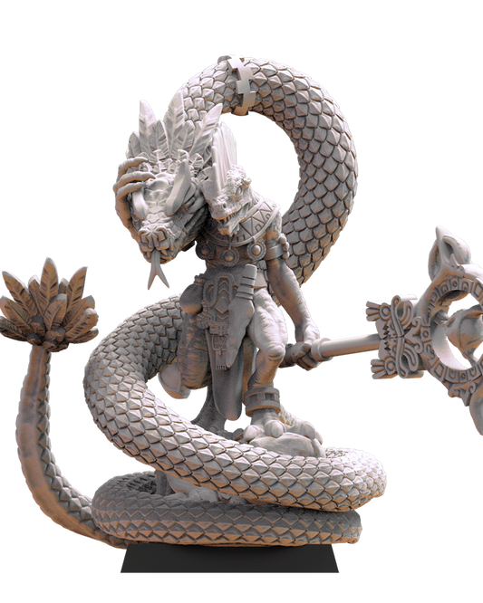 Tonatiuh, Coatl whisperer - Lizard-Men - TTRPG - Wargaming - Dungeons and Dragons