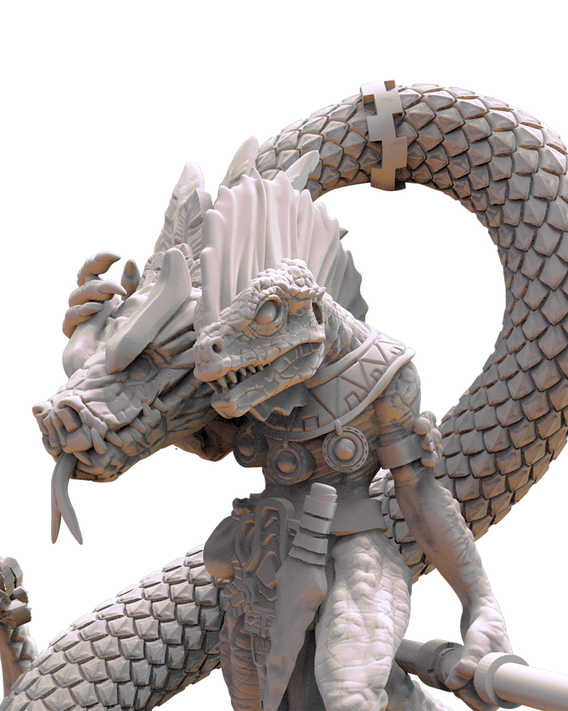 Tonatiuh, Coatl whisperer - Lizard-Men - TTRPG - Wargaming - Dungeons and Dragons