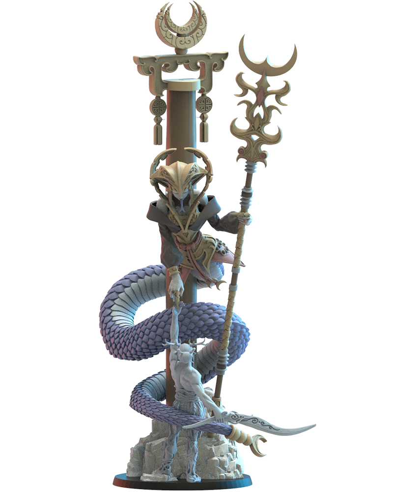 Tsuchinoko, Naga Priestress - TTRPG - Wargaming - Dungeons and Dragons