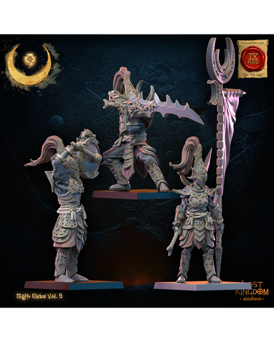 Tsurugi Regiment CG (x3) Night Elves - TTRPG - Wargaming - Dungeons and Dragons