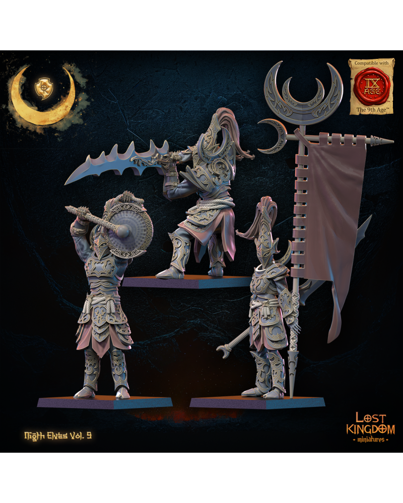 Tsurugi Regiment CG (x3) Night Elves - TTRPG - Wargaming - Dungeons and Dragons