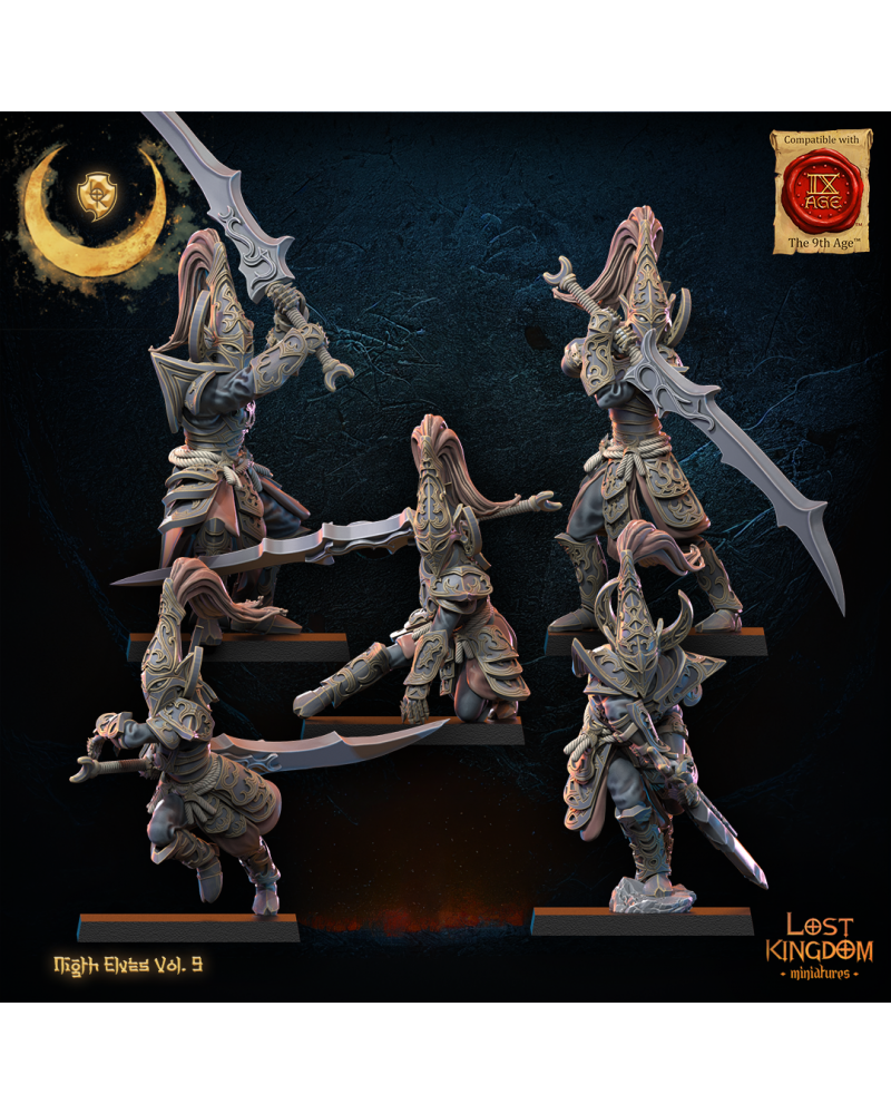 Tsurugi Regiment (x10) - Night Elves - TTRPG - Wargaming - Dungeons and Dragons