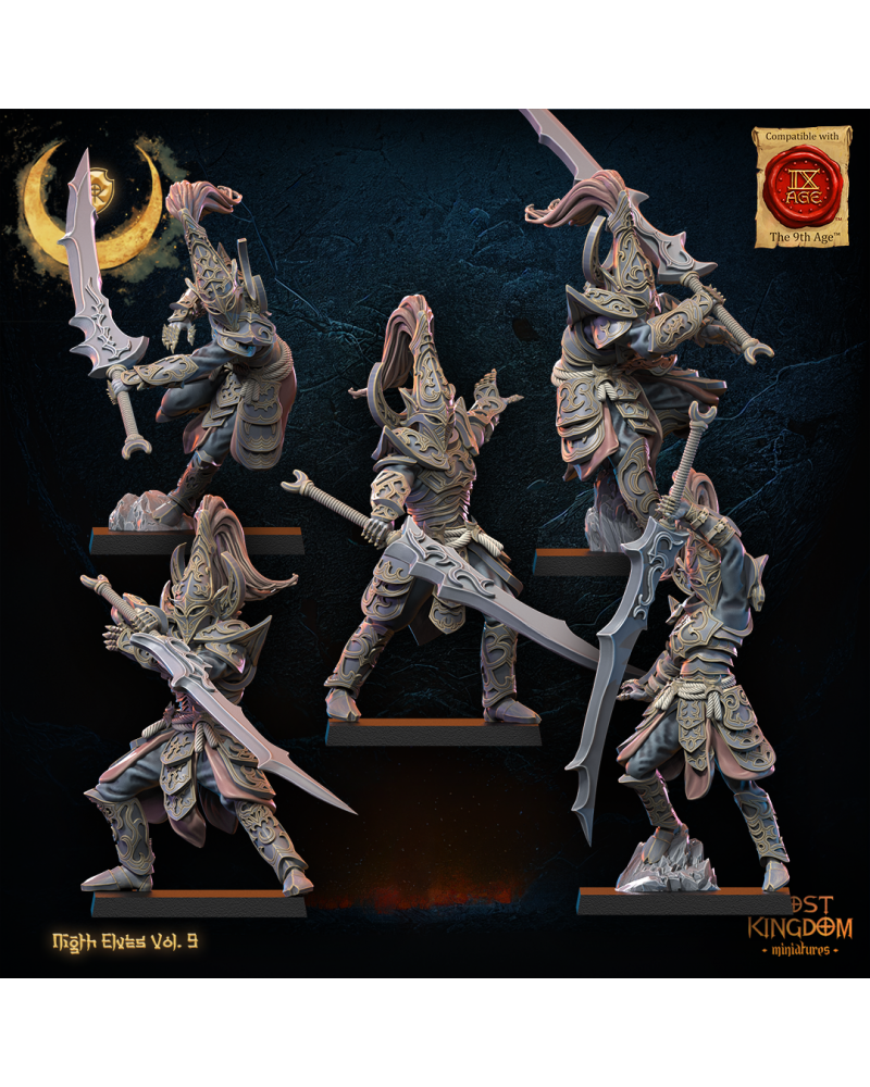 Tsurugi Regiment (x10) - Night Elves - TTRPG - Wargaming - Dungeons and Dragons
