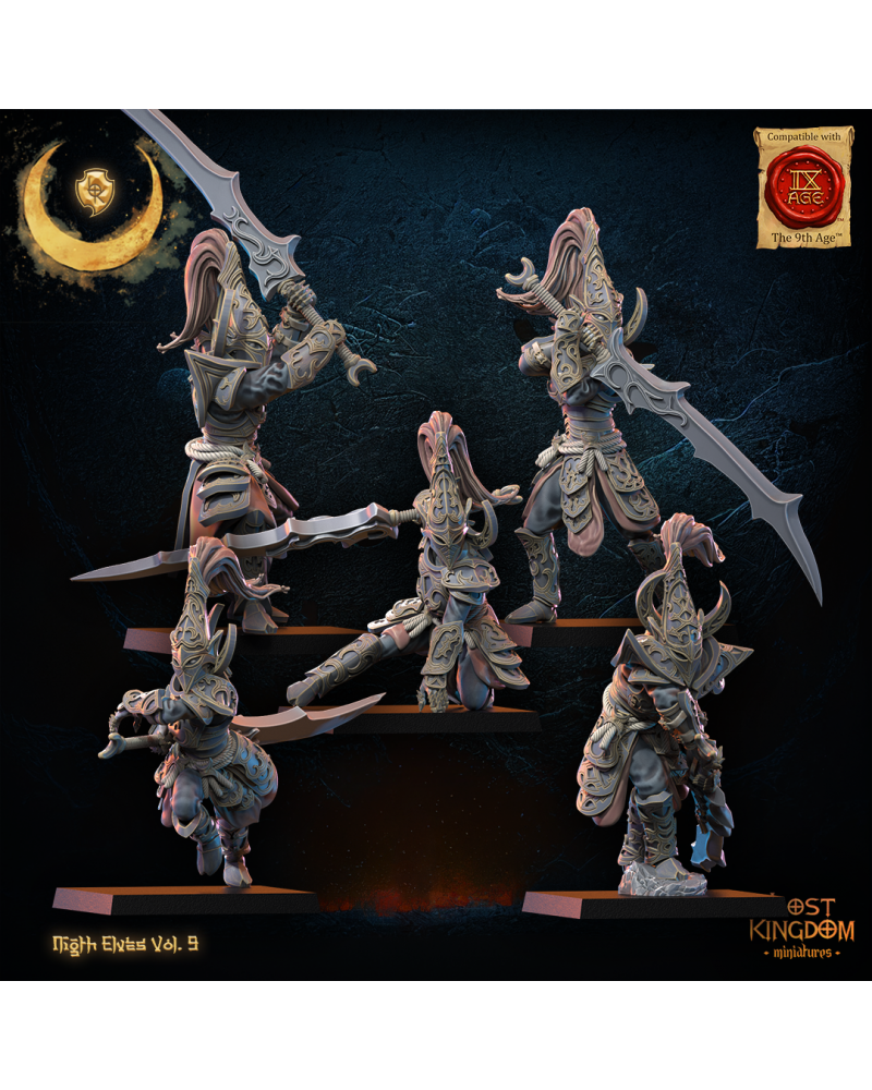 Tsurugi Regiment (x10) - Night Elves - TTRPG - Wargaming - Dungeons and Dragons