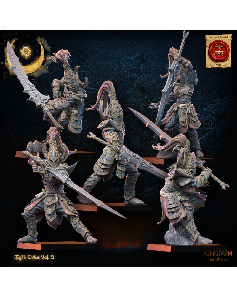 Tsurugi Regiment (x10) - Night Elves - TTRPG - Wargaming - Dungeons and Dragons