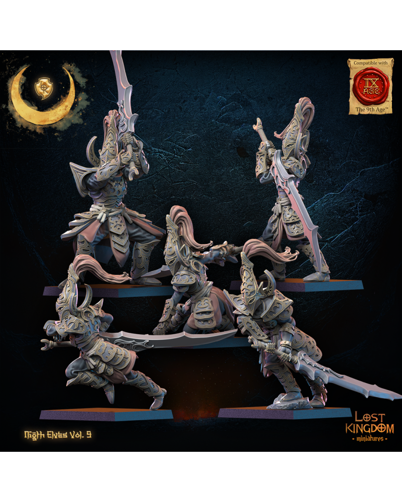 Tsurugi Regiment (x10) - Night Elves - TTRPG - Wargaming - Dungeons and Dragons