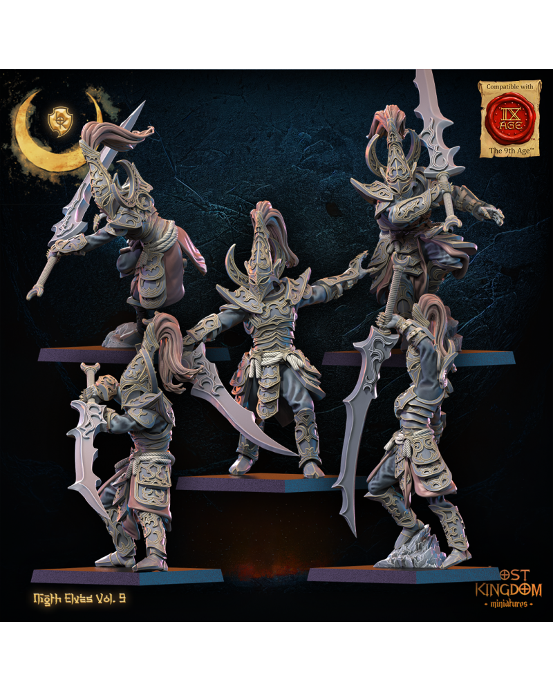 Tsurugi Regiment (x10) - Night Elves - TTRPG - Wargaming - Dungeons and Dragons
