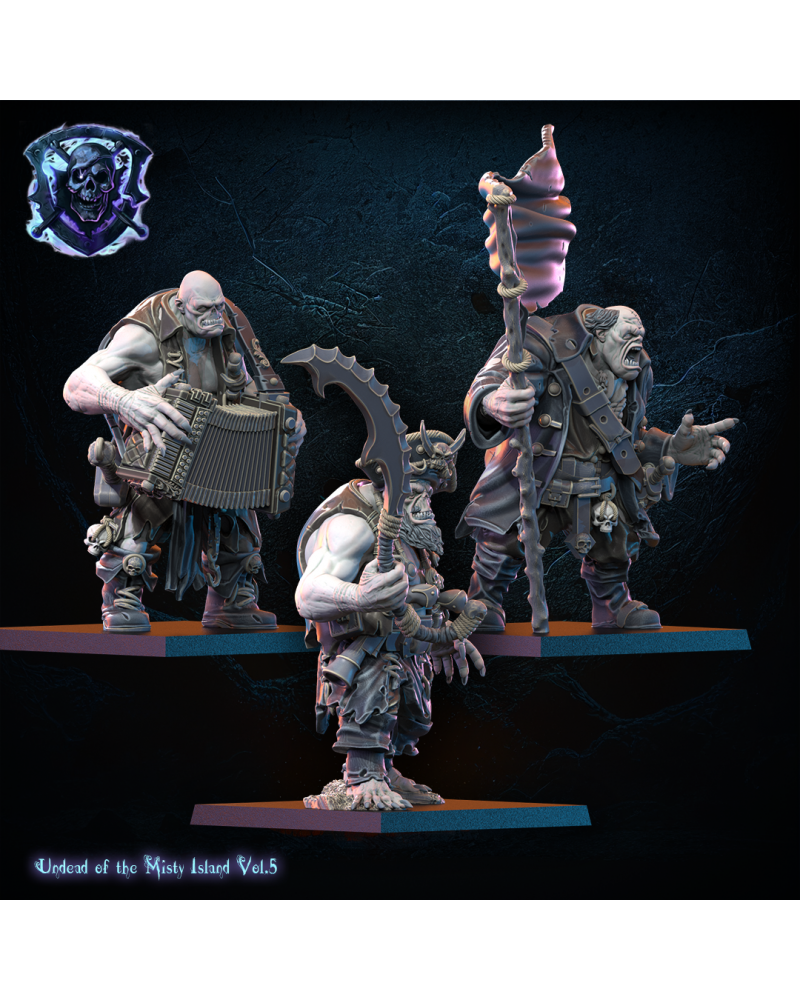 Undead Ogre CG (x3) - Undead Pirates - TTRPG - Wargaming - Dungeons and Dragons