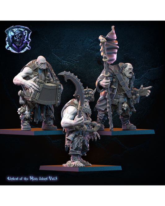 Ogre mort-vivant CG (x3) - Pirates morts-vivants - JDR - Wargaming - Donjons et Dragons