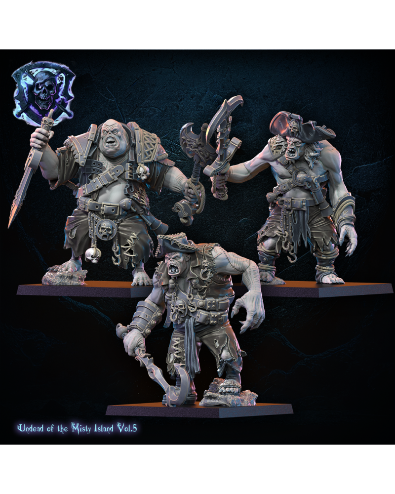 Undead Ogre Regiment (x3) Undead Pirates - TTRPG - Wargaming - Dungeons and Dragons