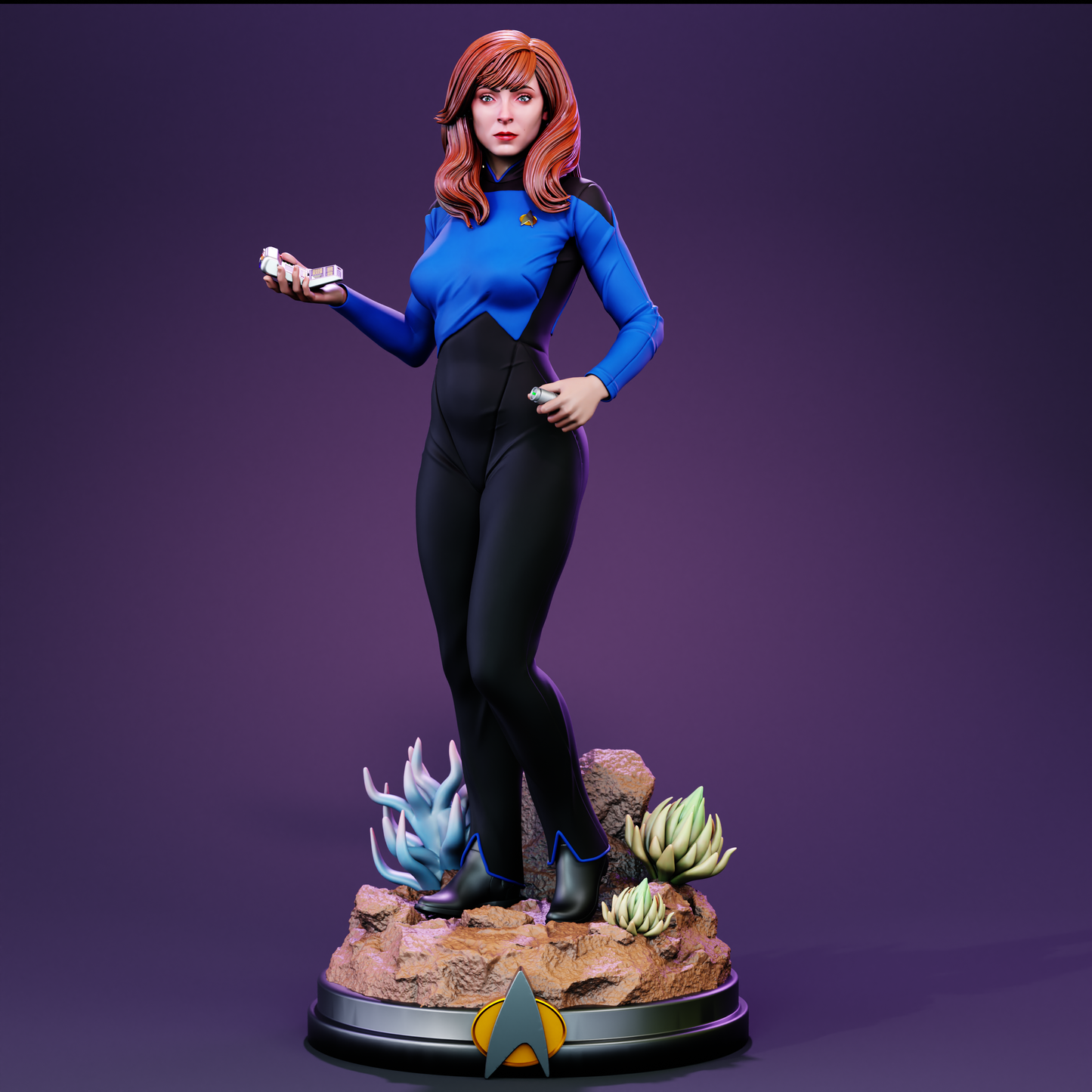 Dr. Beverly Crusher Star Trek Sculpture (75mm to 500mm) - Unassembled/Unpainted/3D Print