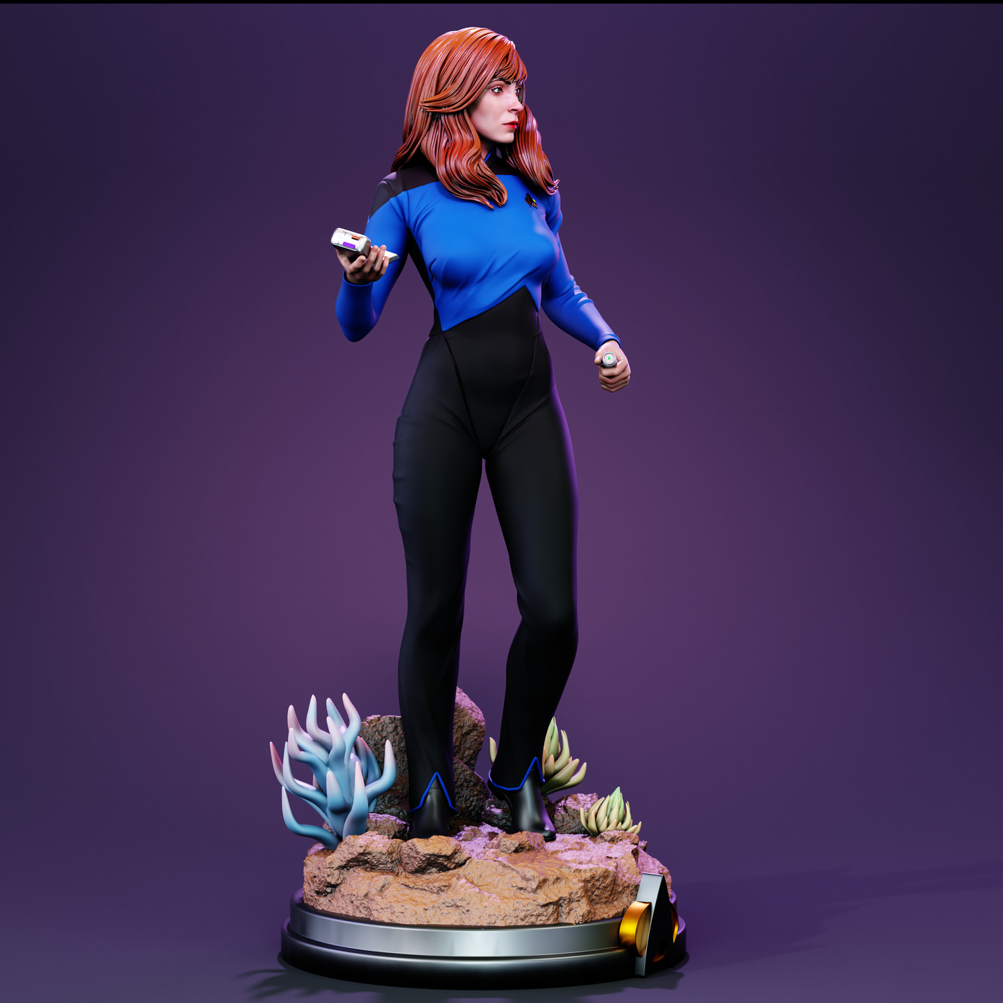 Dr. Beverly Crusher Star Trek Sculpture (75mm to 500mm) - Unassembled/Unpainted/3D Print