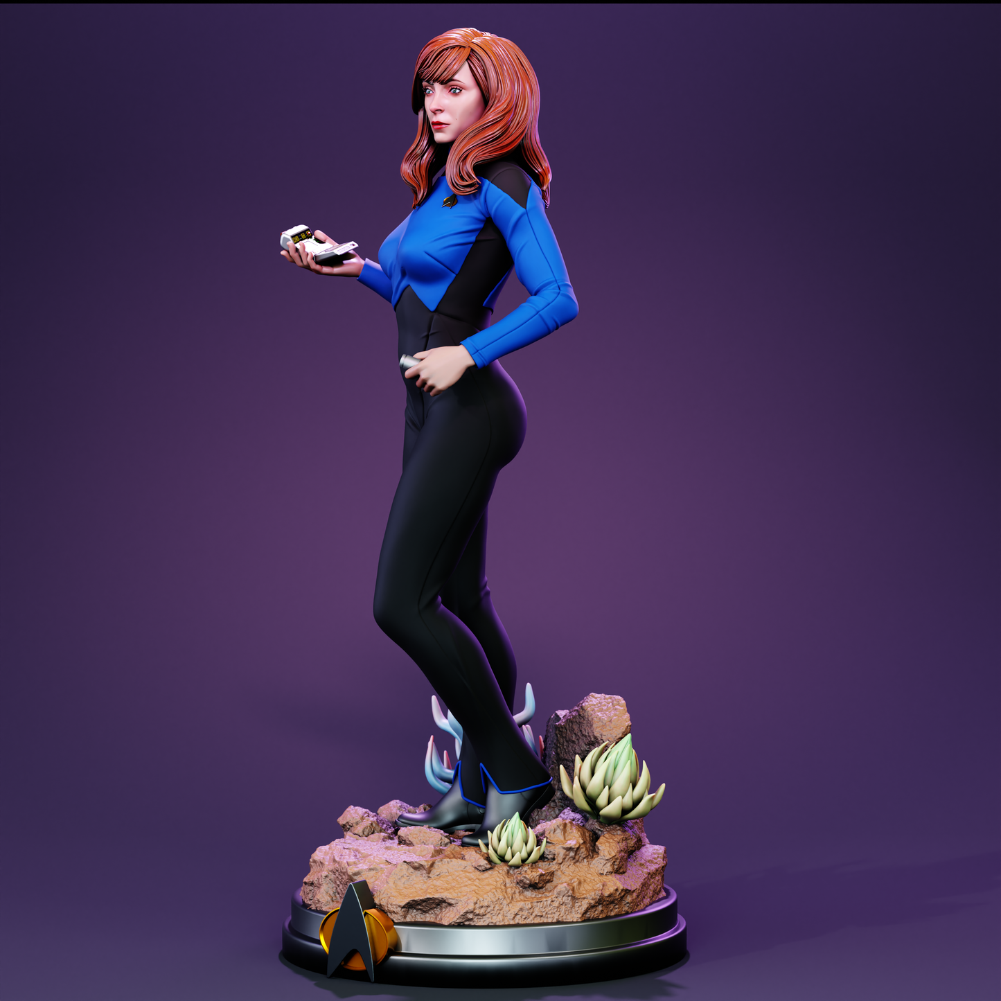 Dr. Beverly Crusher Star Trek Sculpture (75mm to 500mm) - Unassembled/Unpainted/3D Print