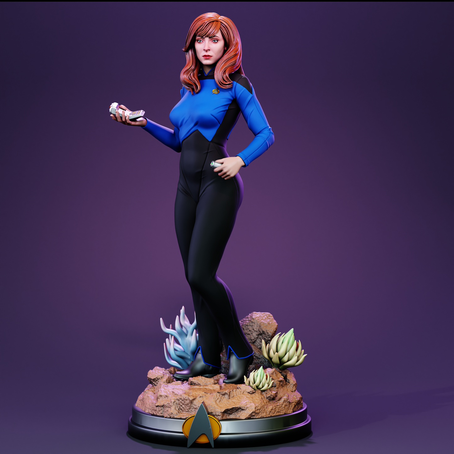 Dr. Beverly Crusher Star Trek Sculpture (75mm to 500mm) - Unassembled/Unpainted/3D Print