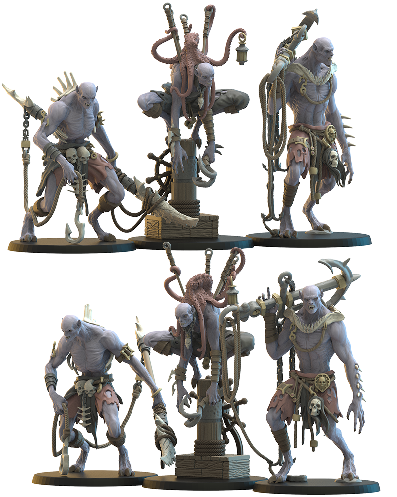 Vycanthropes Looters (x3) - Undead Pirates - TTRPG - Wargaming - Dungeons and Dragons