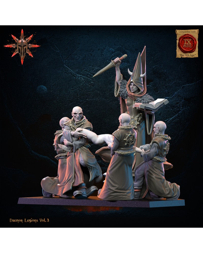 Waba Yaga, Major Archicultist with Sacrifice - Demonic Legions - TTRPG - Wargaming - Mordheim - Dungeons and Dragons
