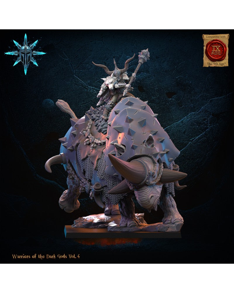 Wasteland Wooly Trihorn - Warriors of the Dark Gods - TTRPG - Wargaming - Dungeons and Dragons