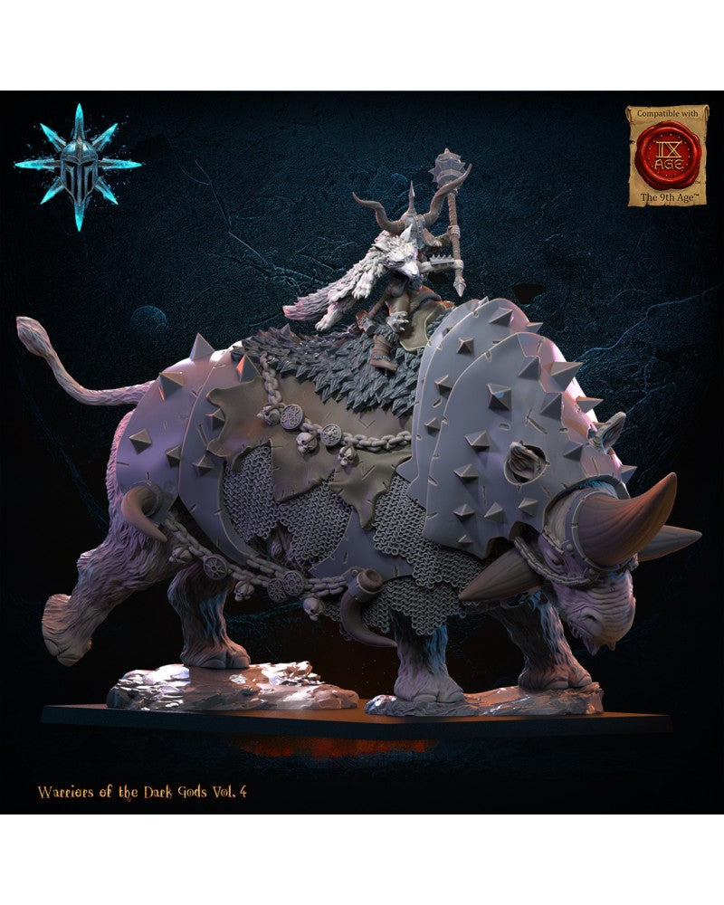 Wasteland Wooly Trihorn - Warriors of the Dark Gods - TTRPG - Wargaming - Dungeons and Dragons