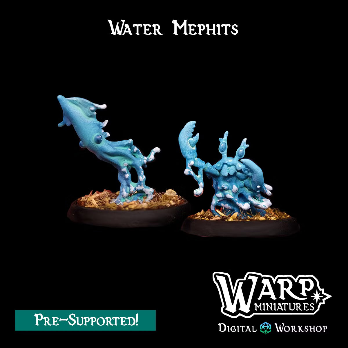Water Mephits (x2) - Elementals - TTRPG - Wargaming - Dungeons and Dragons