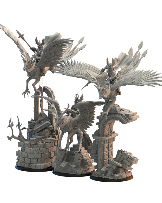 Wind Knights (x3) - Hippogriff Riders - TTRPG - Wargaming - Dungeons and Dragons