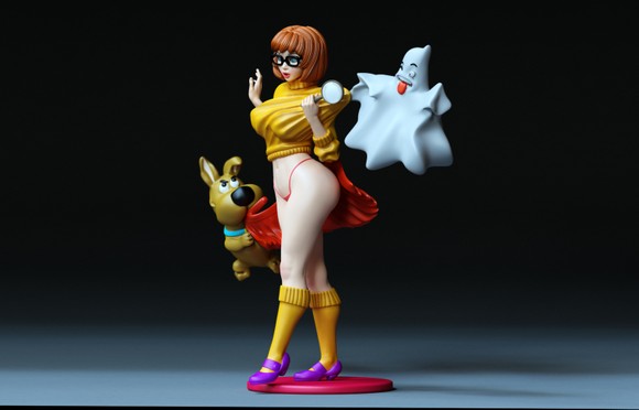 Velma SFW/NSFW Sculpture (75mm to 500mm) - Unassembled/Unpainted/3D Print