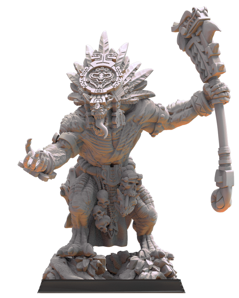 Yacatecuhtli, Cuetzpal Father - Lizard-Men - TTRPG - Wargaming - Dungeons and Dragons