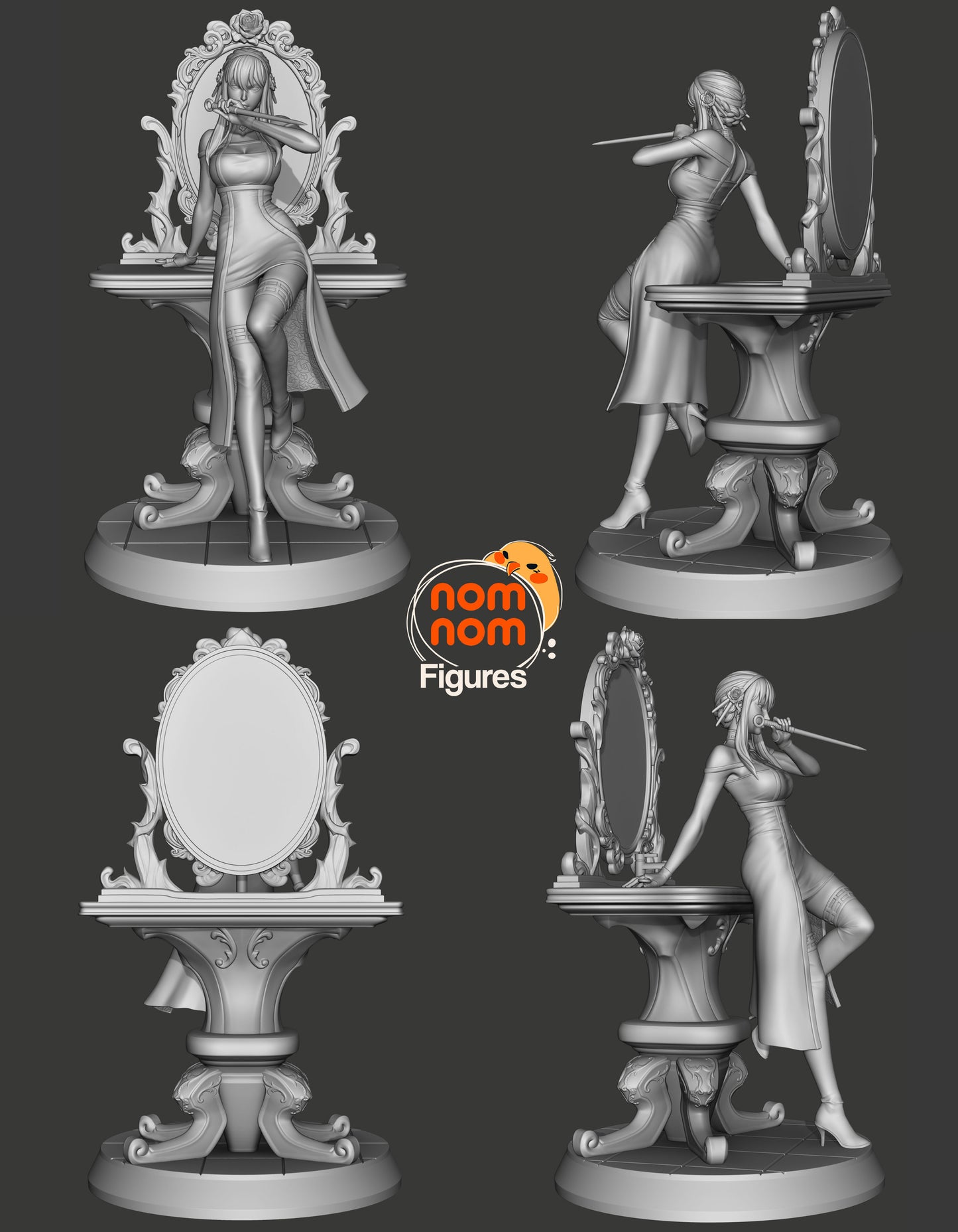 Yor Forger from Spy X Family Sculpt - by Nom Nom- Tabletop RPG Miniature - Roleplaying 3D Printed Fantasy Mini