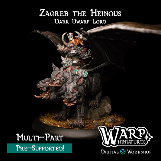 Zagreb the Heinous - Dark Dwarf Lord - TTRPG - Wargaming - Dungeons and Dragons